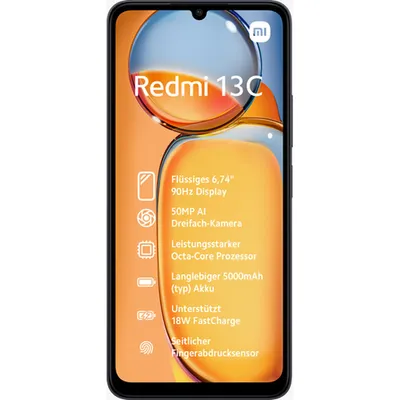 Immagine prodotto di Smartphone Xiaomi Redmi 13C Doppia SIM Android 4G USB tipo-C 128 GB 5000 mAh Nero