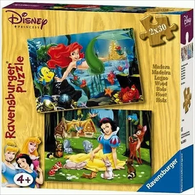 Produktbild von Ravensburger - Puzzle Kinder - Schneewittchen und Ariel 2 x 30