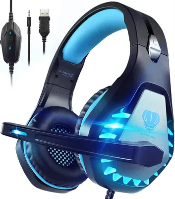 Produktbild von Gaming Headset für PC,PS4,PS5,Xbox One,Xbox Series X,Nintendo Switch,3.5mm Noise Cancelling Gaming Kopfhörer mit Mikrofon