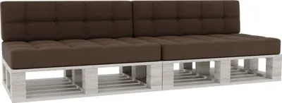 Obrázok produktu pre Vankúše na palety, vankúše na palety sedák operadlo prešívané PFG 2xSet (sedák 120x80 + operadlo 120x40), hnedá)