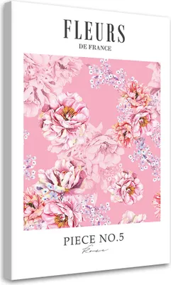 Produktbild von Leinwandbild Rosa Shabby-Chic-Pfingstrosenblüten 40x60 Feeby Rosa bild für die wand bereit zum aufhängen