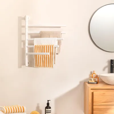 Produktbild von CREATE - WARM TOWEL MINIMAL - Elektrischer Badheizkörper 80W mit 180° schwenkbaren Stangen