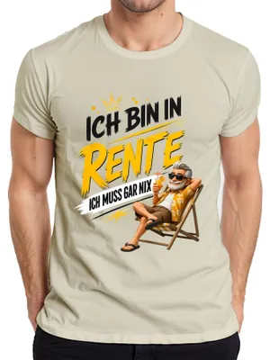 Immagine prodotto di Sono in pensione, non devo fare niente. Maglietta da uomo con scritta "Pensionato", sarcasmo, nonno. Taglia L