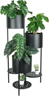 Immagine prodotto di Famanu, supporto per fiori pieghevole - nero - 80 cm