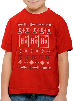 Produktbild von style3 Ho Ho Holmium Ugly Sweater Kinder T-Shirt chemie x-mas pulli weihnachten