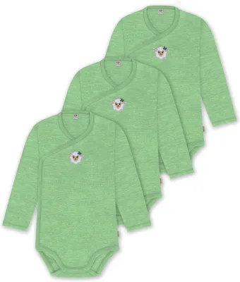 Produktbild von normani 3er Pack Merino Baby-Body