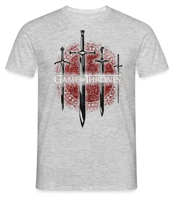 Produktbild von Spreadshirt Game Of Thrones Schwerter Der Häuser Männer T-Shirt, S, Grau meliert