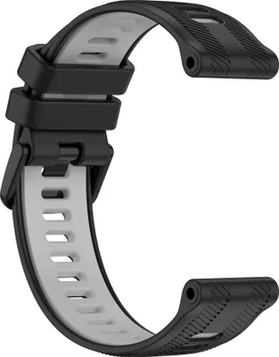 Produktbild von INF Schwarz-graues Silikon-Uhrenarmband für Garmin Forerunner 965