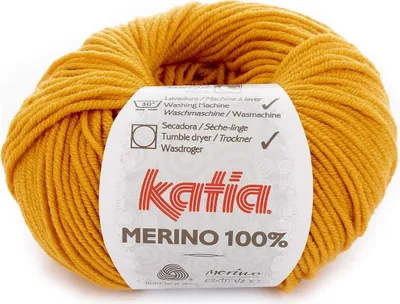 Produktbild von MERINO 100% von Katia - AMARILLO (13) - 50 g / ca. 102 m Wolle