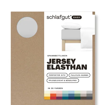 Produktbild von schlafgut Easy Jersey Elasthan Spannbettlaken 140x200 - 160x220cm Grey Light Spannbetttuch Baumwollgemisch