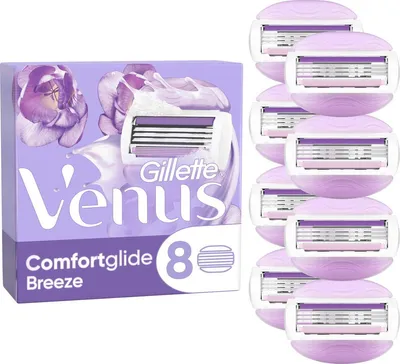 Produktbild von Gillette Venus Comfortglide Breeze Rasierklingen für Damen – 8 Ersatzklingen