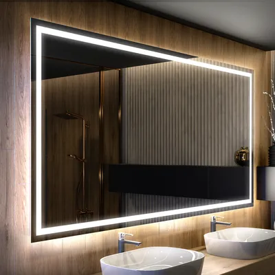 Obrázek produktu pro Artforma Zrcadlo do koupelny s led osvětlením L49 150x70 cm | Barva LED: Studená bílá 7000K