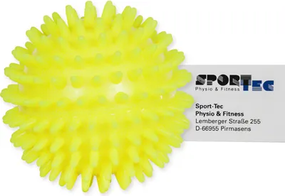Produktbild von Igelball Massageball Reflexzonen Massage Selbstmassage soft 8 cm neon-gelb
