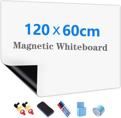 Produktbild von Famanu Whiteboardfolie magnetisch 120 x 60 cm - selbstklebend, inkl. Marker und Zubehör