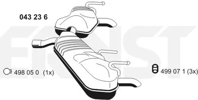 Produktbild von ERNST 043236 Endschalldämpfer für OPEL Vectra C Caravan (Z02) Auspuff