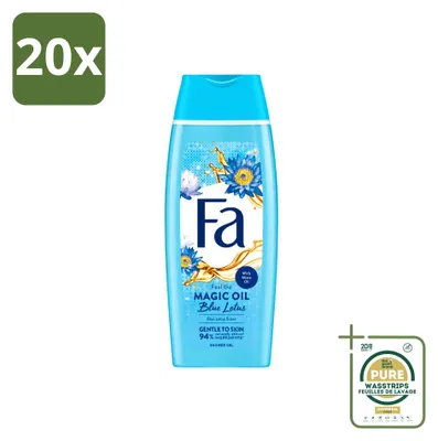 Produktbild von 20 x Fa Magische Olie Duschgel - Blauer Lotus - 250 ml - Vorratspackung - 20 Stücke