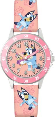 Image de Montre d'apprentissage Bluey avec bracelet rose