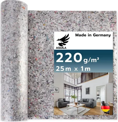 Produktbild von AQUILA Profi Malervlies 25m x 1m, 220 g/m², Kein Durchsickern, hochwertiges Abdeckvlies zum Streichen, Schutz für Böden & Möbel, rutsch- & reißfest