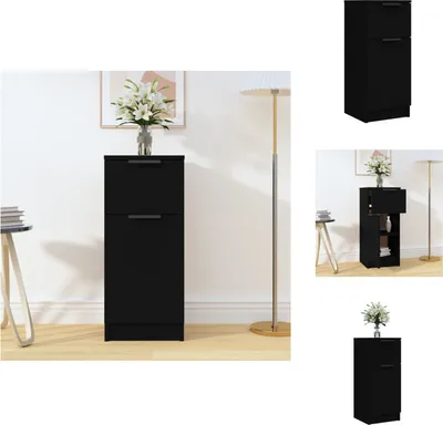 Produktbild von vidaXL Sideboard Schwarz 30x30x70 cm Holzwerkstoff -  Sideboards