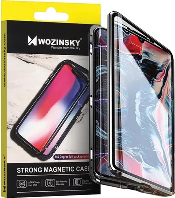 Produktbild von Wozinsky Magnetische Hülle mit Schutzglas für Samsung Galaxy A72 4G - Schwarz KP12461