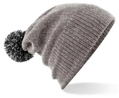 Produktbild von Beechfield - Mütze für Herren/Damen Uni FK248 (Einheitsgröße) (Grau meliert/Schwarz)