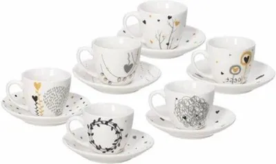Obrázek produktu pro Sada 6 porcelánových hrníčků na kávu
