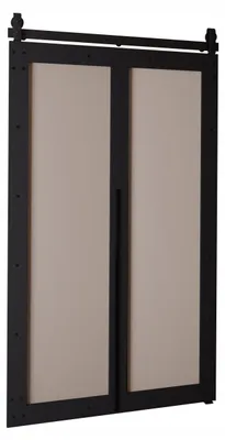 Produktbild von KierMoebel Schiebetür Komplettset QUDIO M2 Schwarz + Kaschmir 106x205x3,2 cm Wohnzimmer Schiebetür