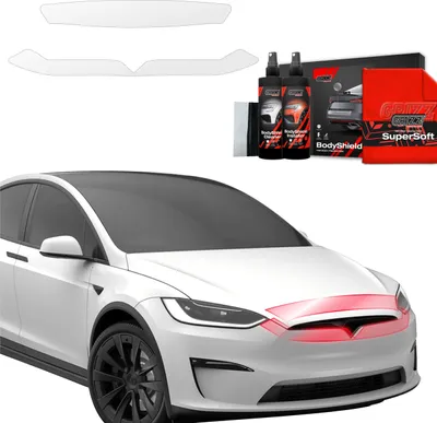 Produktbild von 2in1 Schutzfolie Grizz Protector für Motorhaube - Tesla Model X (2021-2024)