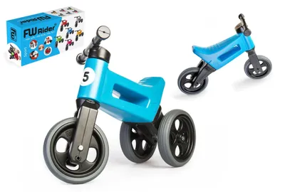 Obrázok produktu pre Odrážedlo FUNNY WHEELS Rider Sport modré 2v1, výška sedla 28/30cm nosnost 25kg 18m+ v krabici