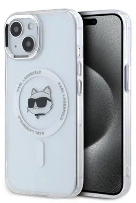 Produktbild von Karl Lagerfeld, IML MagSafe Hülle iPhone 15 mit Choupette Motiv, Transparent