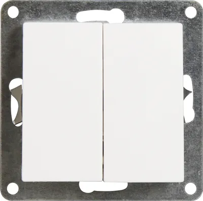 Produktbild von Serien-Schalter McPower ''Flair'', 2-fach, 250V/10A, UP, weiß