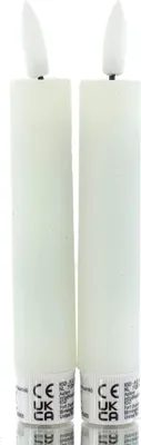 Produktbild von Lumineo Batterie LED Stabkerzen Weiß Ø 2,2 cm Höhe 14,5 cm - warmweiß