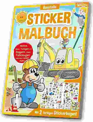 Produktbild von Sticker Malbuch: Baustelle