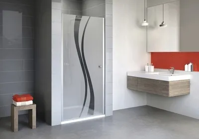 Produktbild von Drehtür in Nische Schulte Alexa Style 2.0 Breite 90 cm Dekor Liane Profilfarbe aluminium