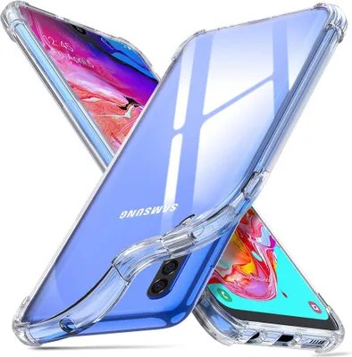Immagine prodotto di Custodia per Samsung Galaxy A70 - Custodia trasparente antiurto per telefoni cellulari Custodia protettiva antigraffio ultra sottile Phonillico