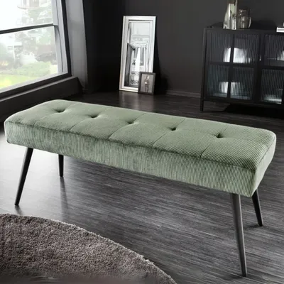 Produktbild von Moderne Sitzbank BELLE 100cm grün Cord