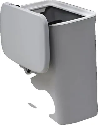 Obrázek produktu pro Odpadkový koš, montáž na zeď/volně stojící, objem 9 l, šedý, 9 l