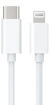 Produktbild von Budi USB-C-auf-8-Pin-Kabel für iPhone, 1 m, Weiß