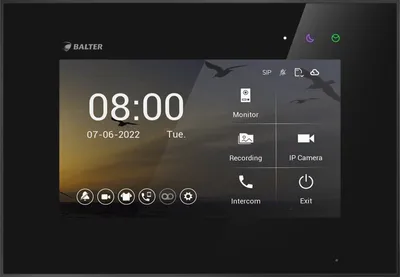 Produktbild von Balter EVO HD berühren bildschirm Monitor - 7 Zoll|Zusätzlicher WLAN Monitor mit App Steuerung|monitor für überwachungskamera mit 2-Draht Technologie