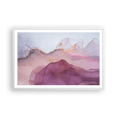 Produktbild von Gerahmtes Poster - Weißer Rahmen - Marmor Pink Violett - 91,5x61 cm - Wand Bild - Wanddeko - Wandbilder - Kunstposter - Wandposter - Bilderrahmen - Bilder - Kunstdruck Wanddekoration - P2WAA91x61-4668