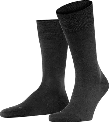 Immagine prodotto di Calze FALKE da uomo - Sensitiv Berlin, calze corte, polsino comfort, nero tinta unita 47-50