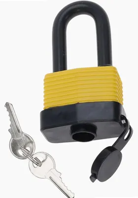 Produktbild von FX Tools Vorhängeschloss mit Schlüssel, Schwarz/Gelb