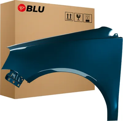 Immagine prodotto di BLU Parafango compatibile con VW Volkswagen Polo 9N3 IV 4 LIFT LC6X Sinistra Blau OceanicGrün | 2005-2009 | Anteriore | Verniciato | Pronto per il montaggio | Acciaio