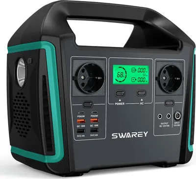 Produktbild von SWAREY Tragbare Stromzeuger S1000 Solargenerator, 1000W(Peak 1500W) Powerstation , 725,76Wh Lithium-Ionen Batterie mit 200W Solarpanel für Autoreisen, Wohnmobile, Camping