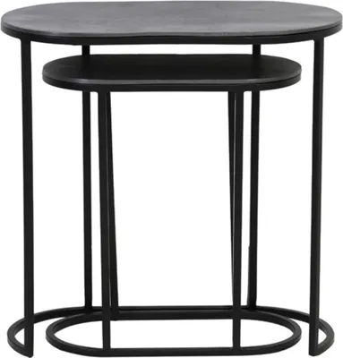 Produktbild von Light & Living - Beistelltisch Bocov - Schwarz - 53x26x53cm