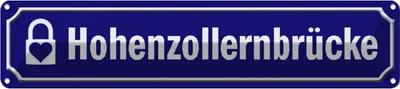 Produktbild von vianmo Blechschild 10x46 cm Hohenzollernbrücke Köln Abenteuer Reisen Deutschland Urlaub