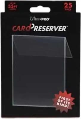 Product packaging for card preservers.