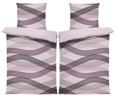 Produktbild von 4 teilig Biber Bettwäsche 135x200 cm Welle Warm Flanell Baumwolle Winter