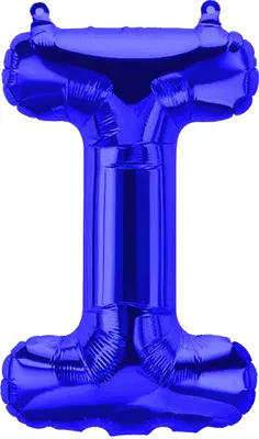 Produktbild von Folienballon Buchstabe I, blau, ca. 40 cm, für Luftbefüllung