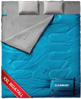 Produktbild von Famanu Doppelschlafsack für 2 Personen mit Temperaturregelung 5-25 Grad